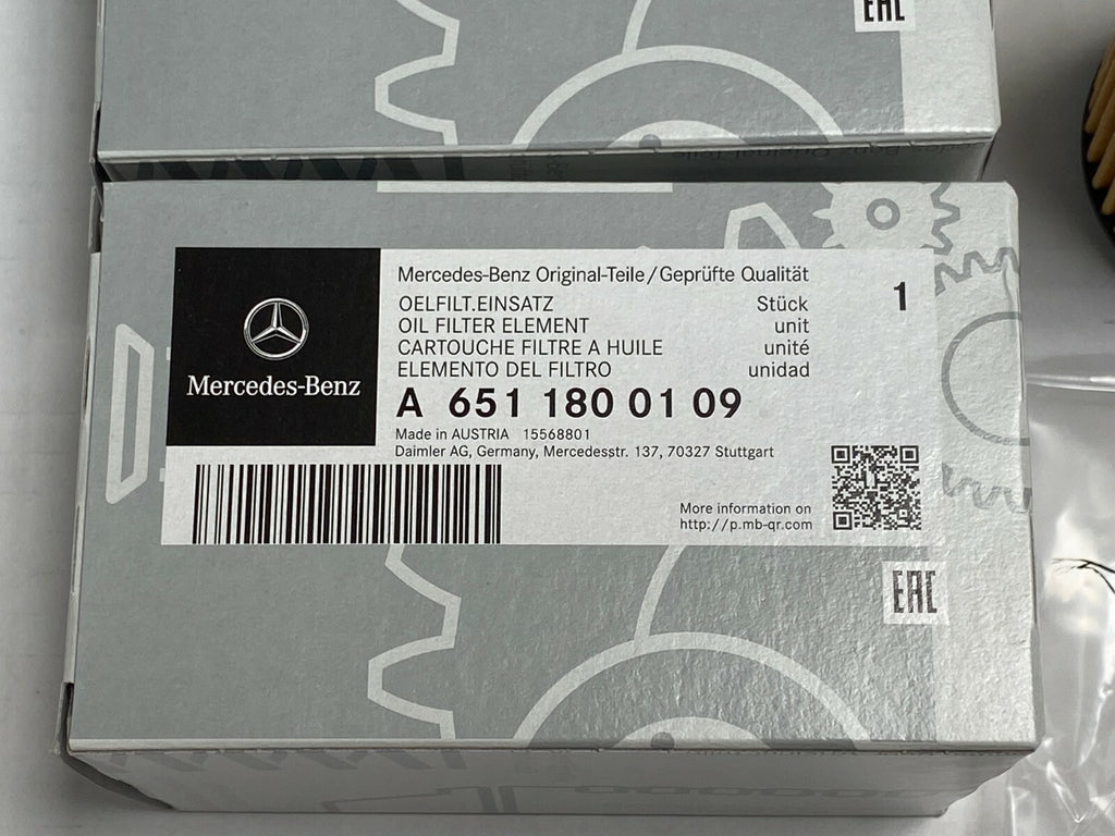 3x Mercedes-Benz Genuine  E GLE GLK ML SPRINTER -Class Engine Oil Filter Kit NEW