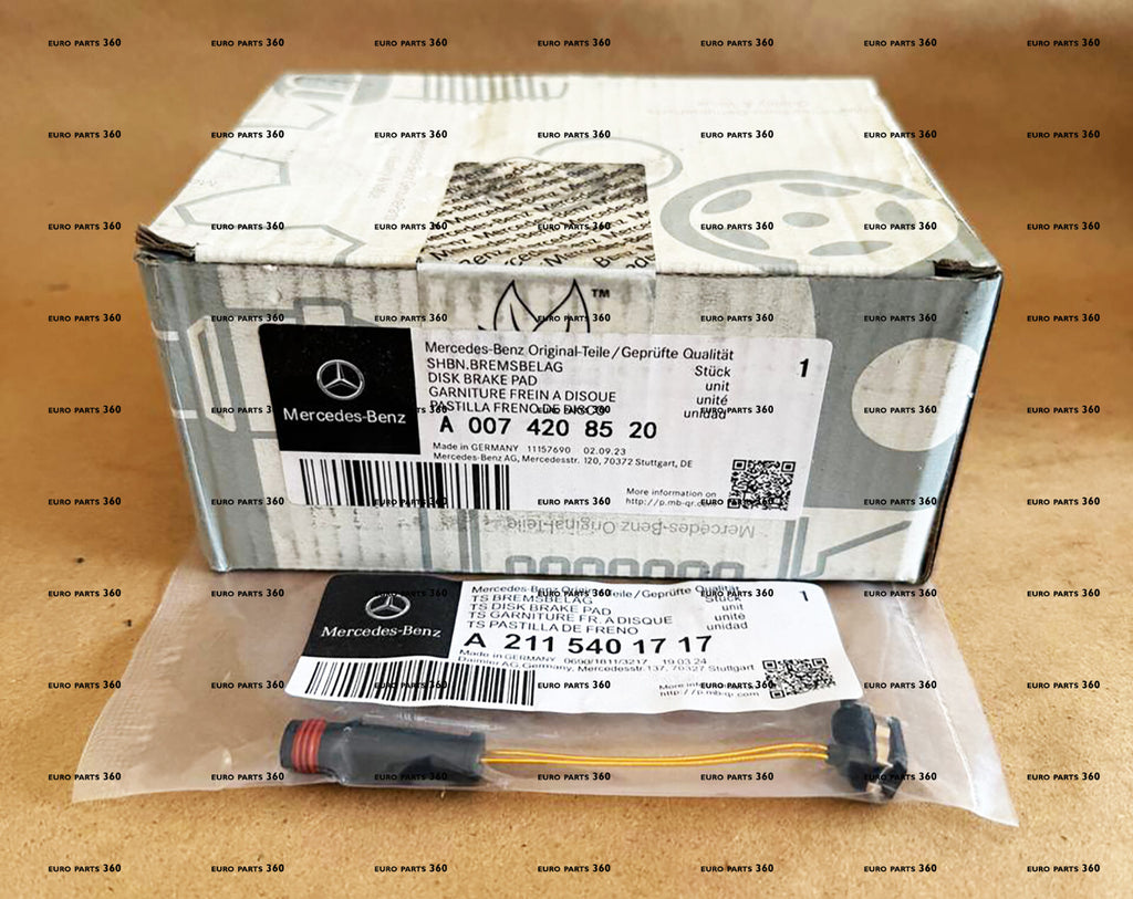 MERCEDES BENZ C300 C350 E250 SLC300 SLK250 SLK300 REAR BRAKE PADS WITH SENSORS