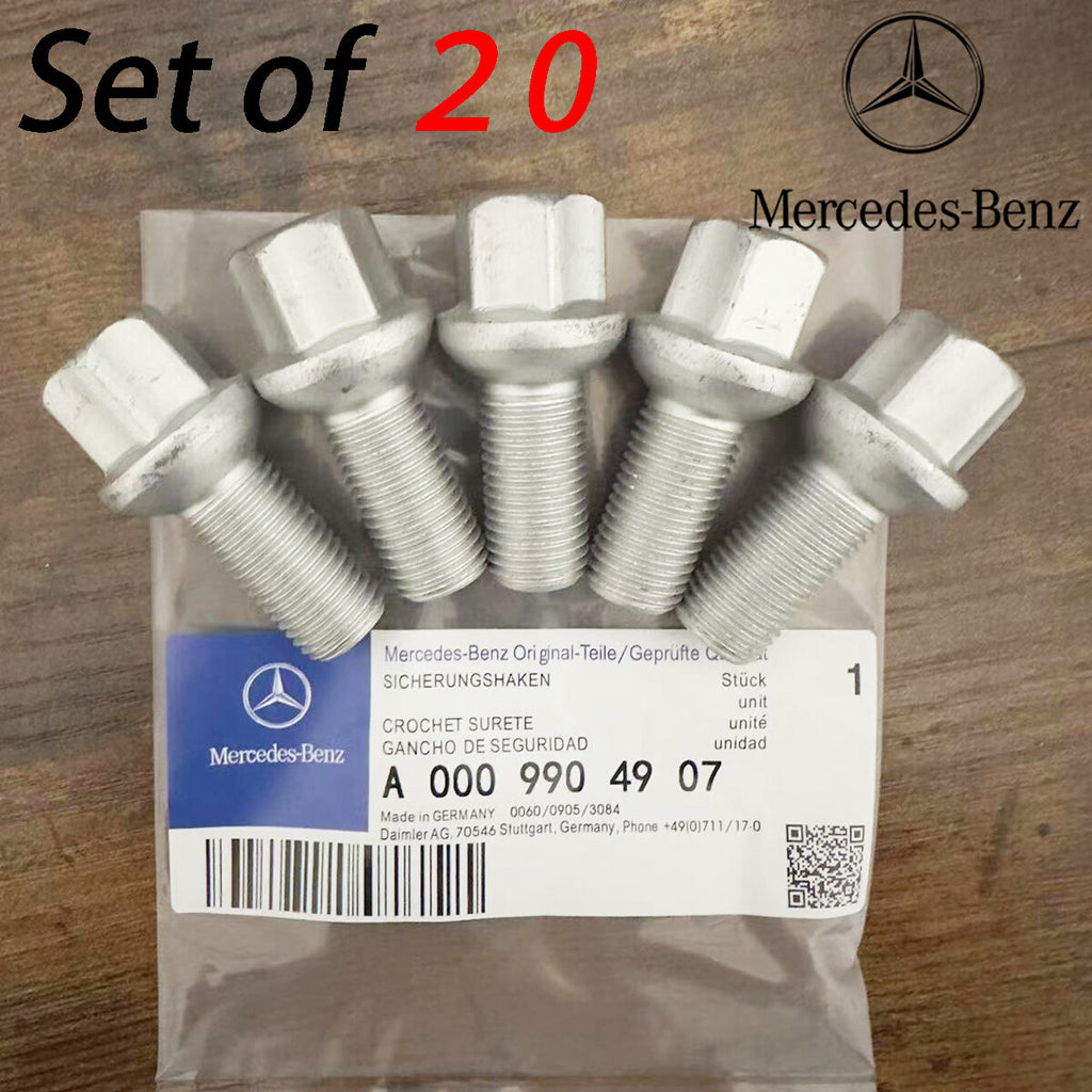 20Pc Genuine Wheel Lug Bolts Nuts 0009904907 For Mercedes Benz SL550 CLS550 C250