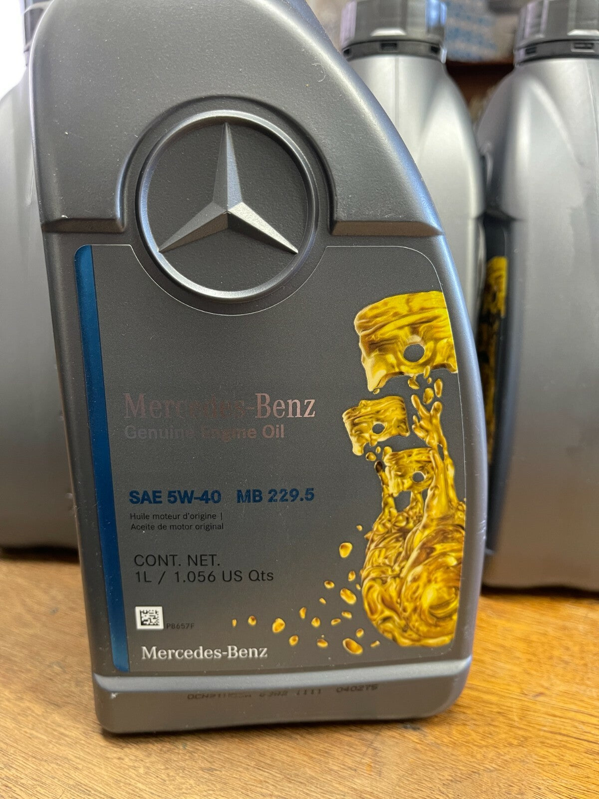 5X Genuine Mercedes Engine Oil 5W-40 Synthetic 1L 1.056 Quart 229.5 Certified