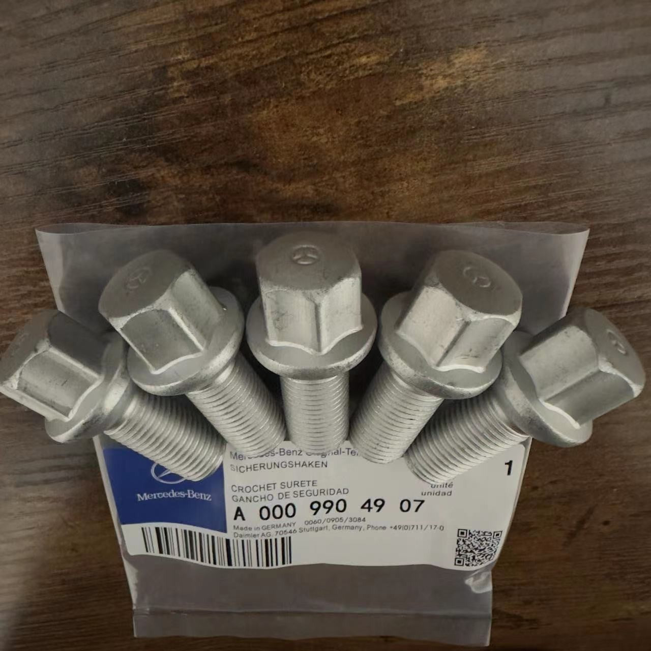 5Pcs Genuine Wheel Lug Bolts Nuts 0009904907 For Mercedes Benz SL550 CLS550 C250