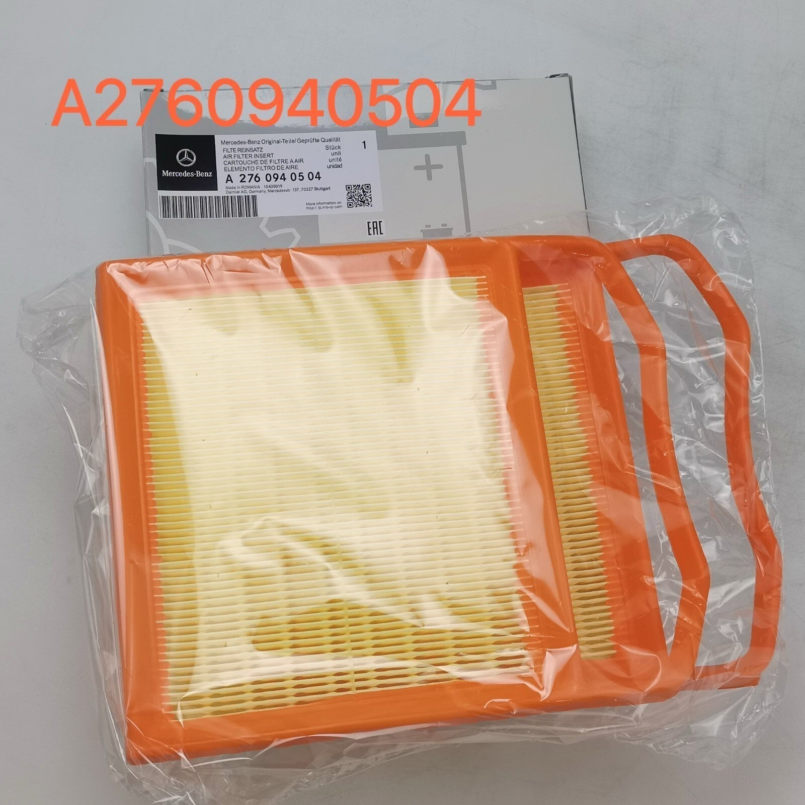 2013-2023 NEW MERCEDES-BENZ ML W166 ENGINE AIR FILTER 2pcs A2760940504　