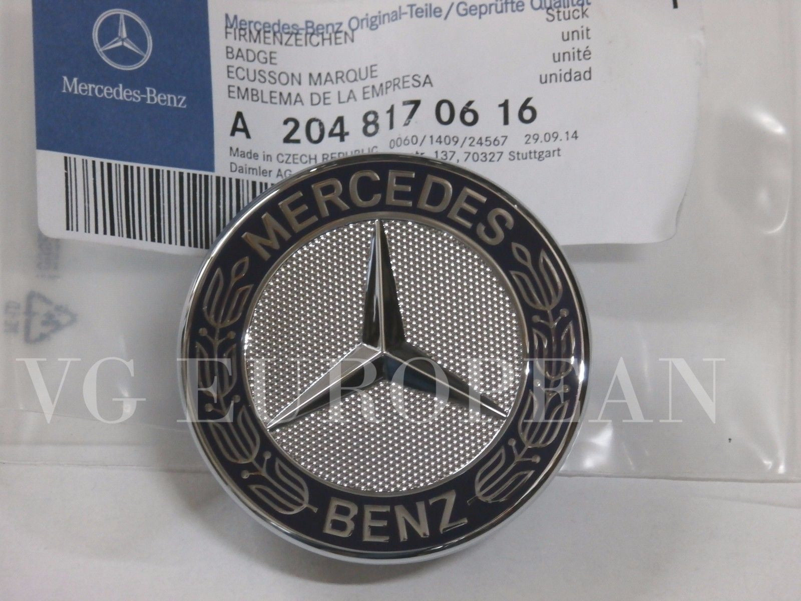Mercedes-Benz S E C CLK Class GENUINE Hood Flat Star Emblem Conversion NEW OE