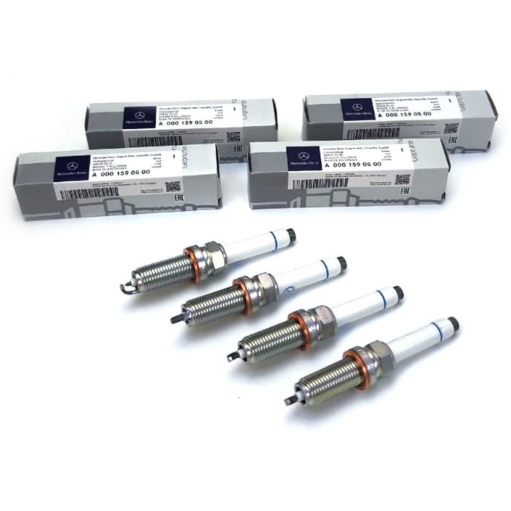 4x Mercedes-Benz Spark Plug A0001590500 M176 M177 M260 M264 AMG SILZKFR8F7S