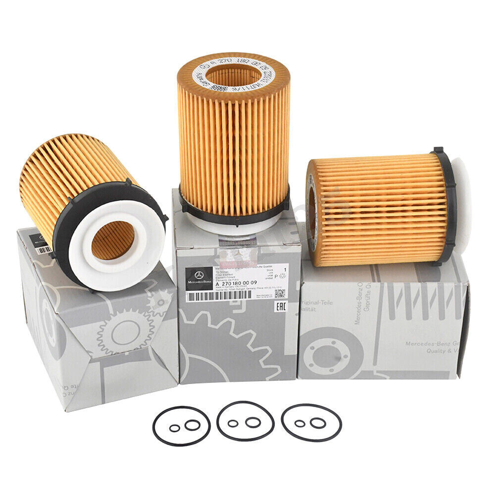 3Pack Mercedes-Benzm A2701800109 Engine Oil Filter For A C E CLA GLA GLB GLC GLE