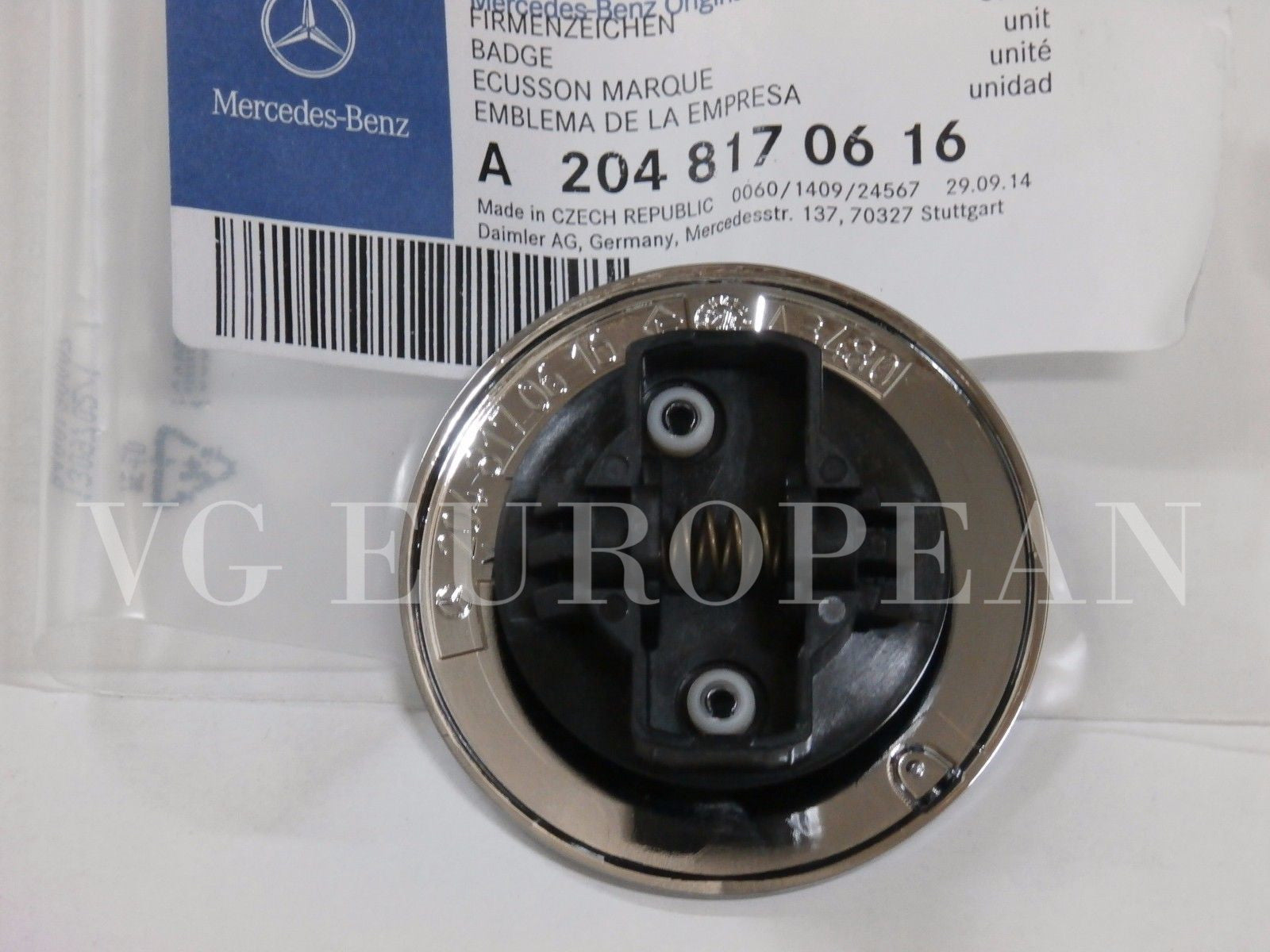 Mercedes-Benz S E C CLK Class GENUINE Hood Flat Star Emblem Conversion NEW OE