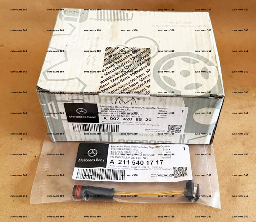 MERCEDES BENZ C300 C350 E250 SLC300 SLK250 SLK300 REAR BRAKE PADS WITH SENSORS