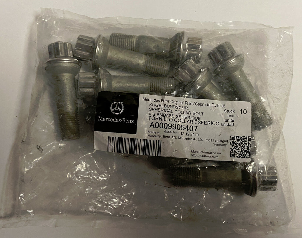 Set of 10 Genuine Mercedes-Benz Wheel Bolts OEM# A0009905407 Made in Germany