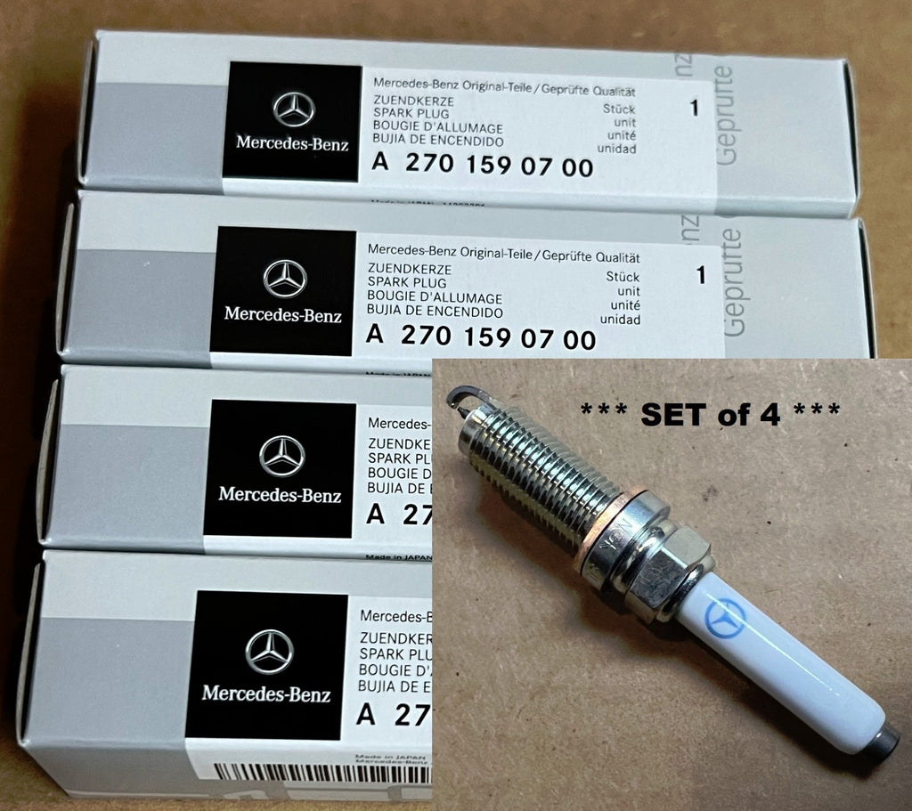 New Genuine OEM Mercedes  A2701590700  - Set of 4 Spark Plugs