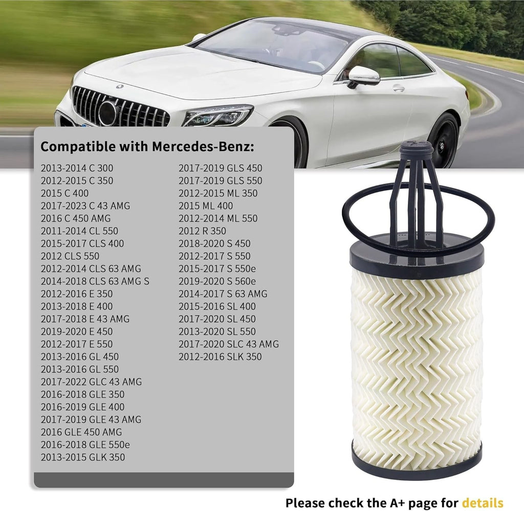 Mercedes Benz Genuine C CL CLS E GL GLC GLE GLK GLS ML R S Engine Oil Filter Kit